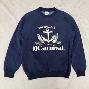 Navy Crewneck Men's Sweater Made in USA